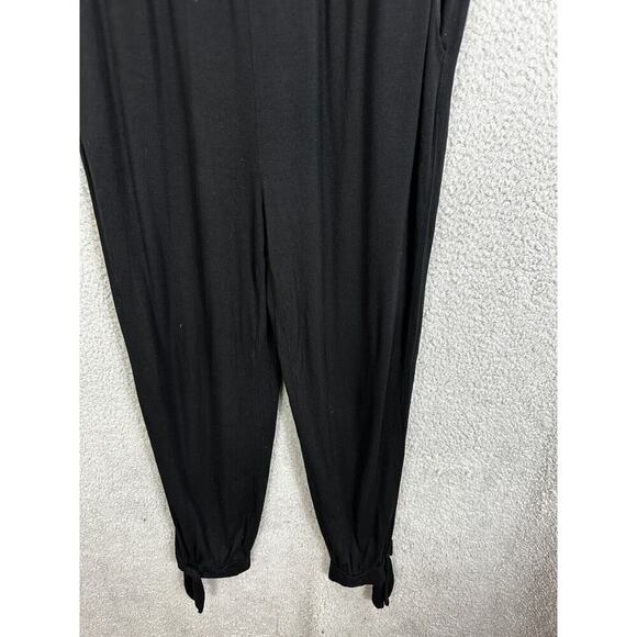 LOFT Jumpsuit Womens Small Black Sleeveless Pockets Stretch Beach Cover Up Boho - Picture 3 of 9